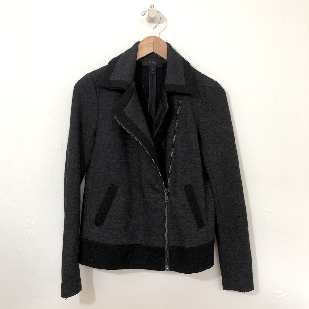 JCrew Stetch Motorcycle Jacket in Wool